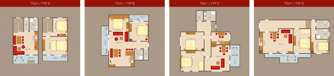 75m² WOHNUNGEN