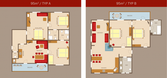 95m² WOHNUNGEN